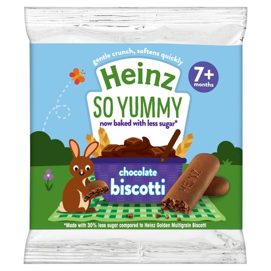 HEINZ UK CHOCOLATE BISCOTTI 7+ MONTHS FOR BABY